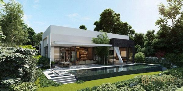 Kiểu dáng mái bằng cũng là xu hướng biệt thự được yêu thích nhất