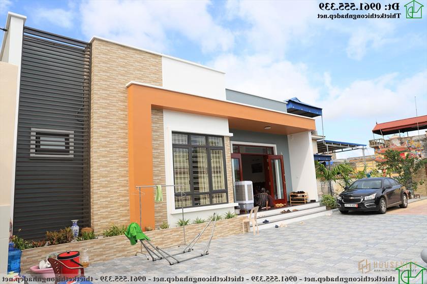 Mẫu nhà cấp 4 mái bằng đẹp NDNC4120