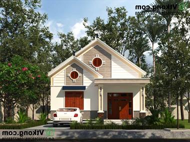 Mẫu nhà cấp 4 mái thái 6x20m đẹp hiện đại NC453