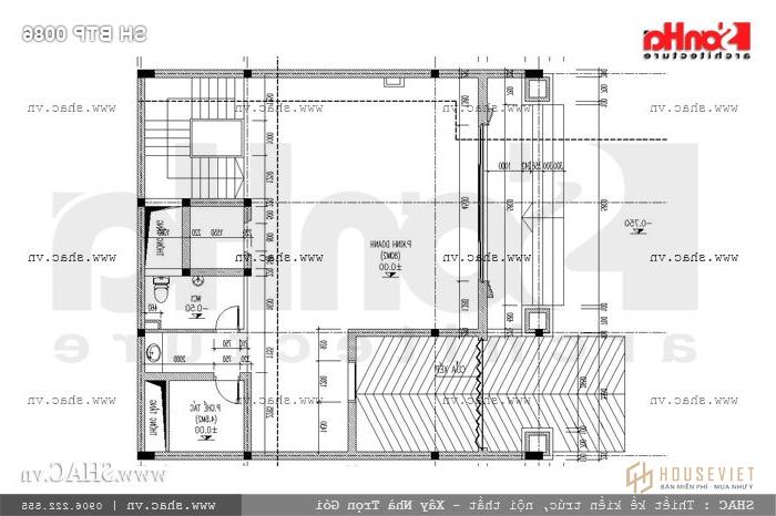 Mặt bằng tầng 1 tòa nhà sh btp 0086