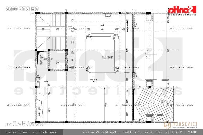 Mặt bằng tầng lửng sh btp 0086