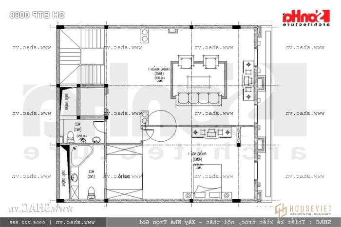 Mặt bằng tầng 2 sh btp 0086