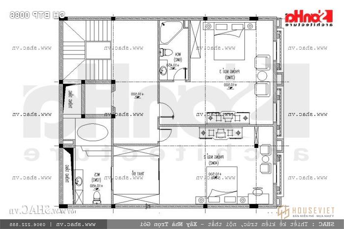 Mặt bằng tầng 3 tòa nhà sh btp 0086