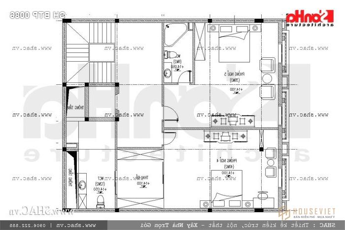 Mặt bằng tầng 4 sh btp 0086