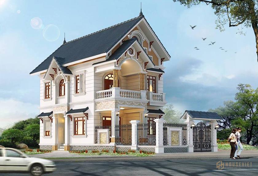 Mẫu nhà 2 tầng 100m2 4 phòng ngủ 