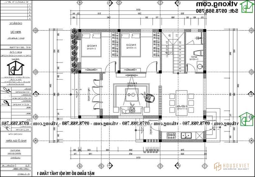 Mẫu Nhà Cấp 4 Gác Lửng 9x11m Đẹp Tiện Nghi Tại Hà Tĩnh Nc4142