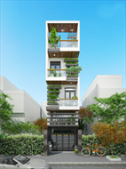 Nhà phố 5 tầng hiện đại, có thang máy tiện lợi