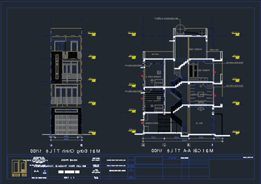 Tải miễn phí 10 bản vẽ autocad nhà đẹp 1 trệt 3 lầu 2022