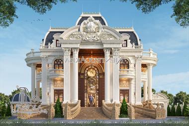 Mẫu thiết kế biệt thự 2 tầng kiểu pháp đẹp sang trọng (TGĐ: Chị Lan An - Bình Định) BT23630