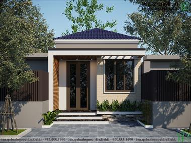 Mẫu thiết kế nhà cấp 4 mái thái 4,5x18m tại Sóc Trăng NDNC4170