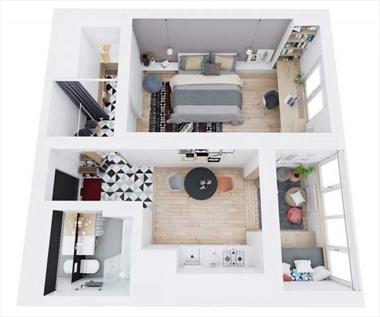 Ý tưởng thiết kế nội thất căn hộ chung cư 50m2