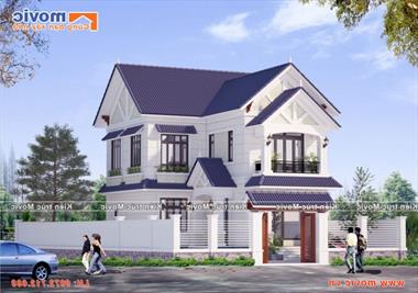 Mẫu nhà 2 tầng nông thôn 80m2 đẹp - MB 1738