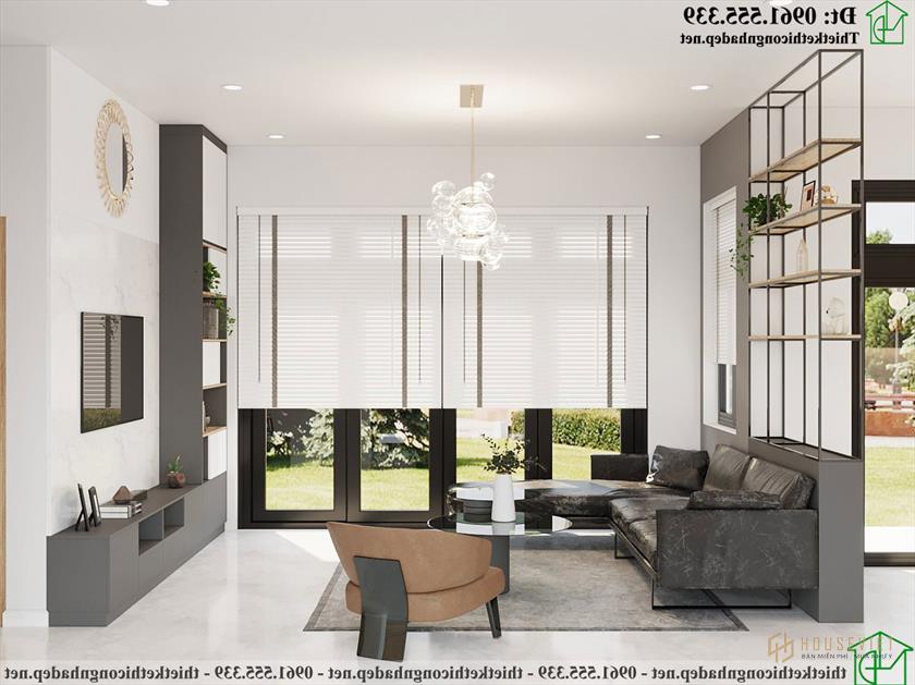 Thiết kế nội thất phòng khách nhà cấp 4 đẹp NDNC4171
