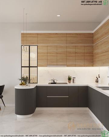 Thiết kế nội thất phòng bếp nhà cấp 4 NDNC4171