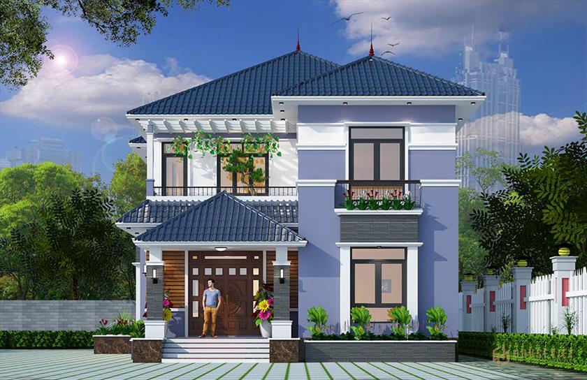 Thiết kế biệt thự mái thái Nhật Bản có vườn treo đẹp và trang nhã