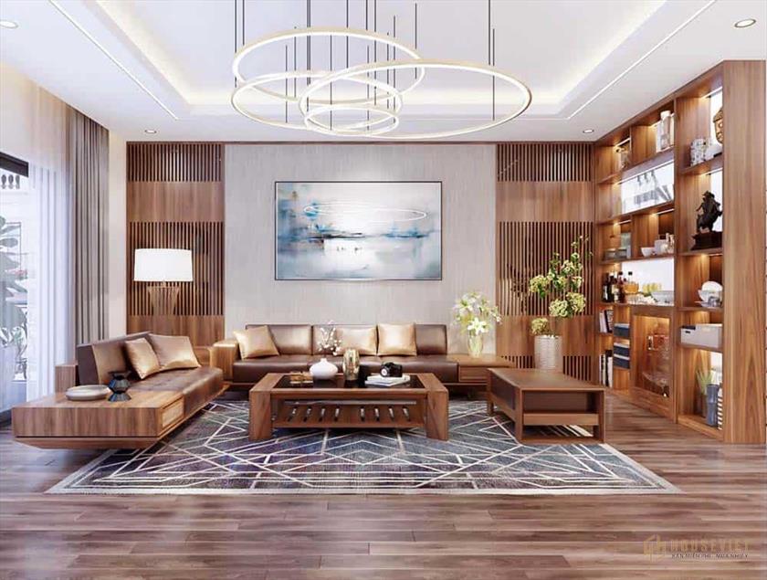 Phòng khách lộng lẫy theo phong cách hiện đại