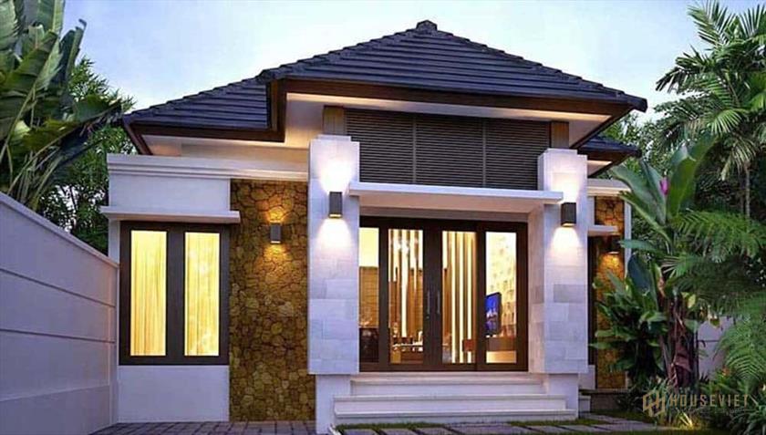Mẫu thiết kế nhà mái thái đẹp mặt tiền 5m