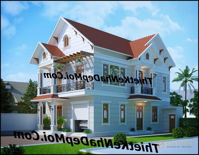 Biệt thự 1 trệt 1 lầu mái ngói đẹp 2022