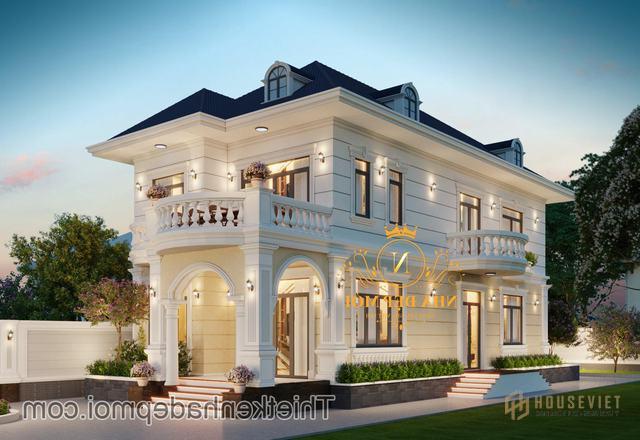 Hình ảnh biệt thự châu âu 1 trệt 1 lầu đẹp