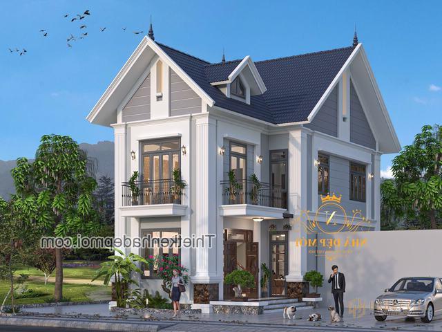 Nhà 1 trệt 1 lầu mái thái đẹp 6m