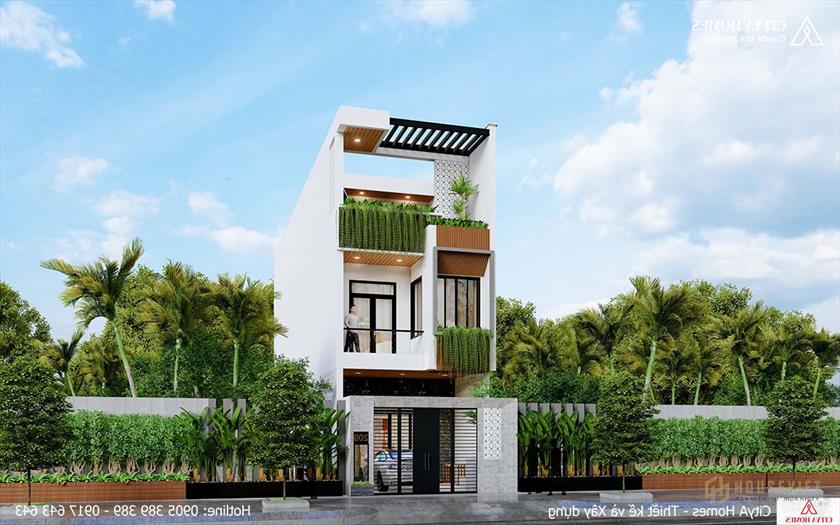 Mặt tiền với bố cục hài hòa và đẹp mắt