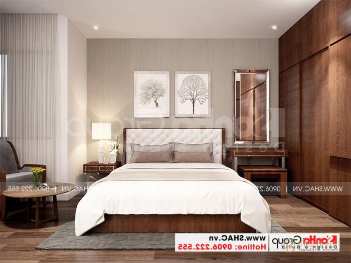 Mẫu thiết kế nhà ống 3 tầng hiện đại 5x15m đẹp tại Hải Phòng - SH NOD 0203 40 Mẫu phòng ngủ đẹp nhà phố ấn tượng với nội thất giường ngủ gỗ tự nhiên