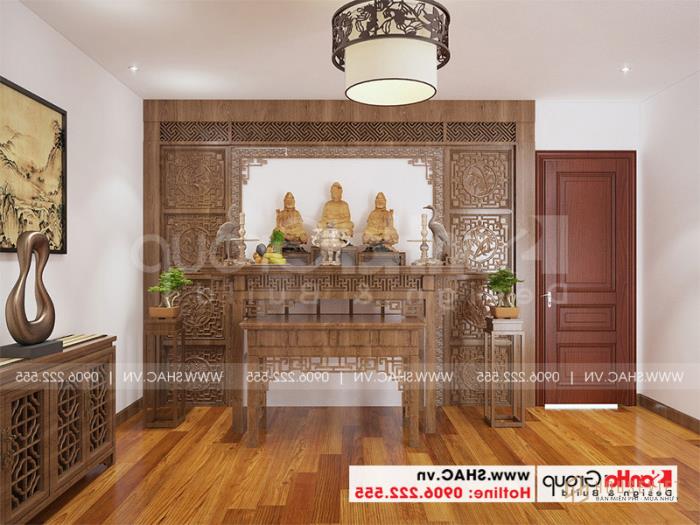 Mẫu thiết kế nhà ống 3 tầng hiện đại 5x15m đẹp tại Hải Phòng - SH NOD 0203 44 Thiết kế nội thất phòng thờ với đồ gỗ cao cấp