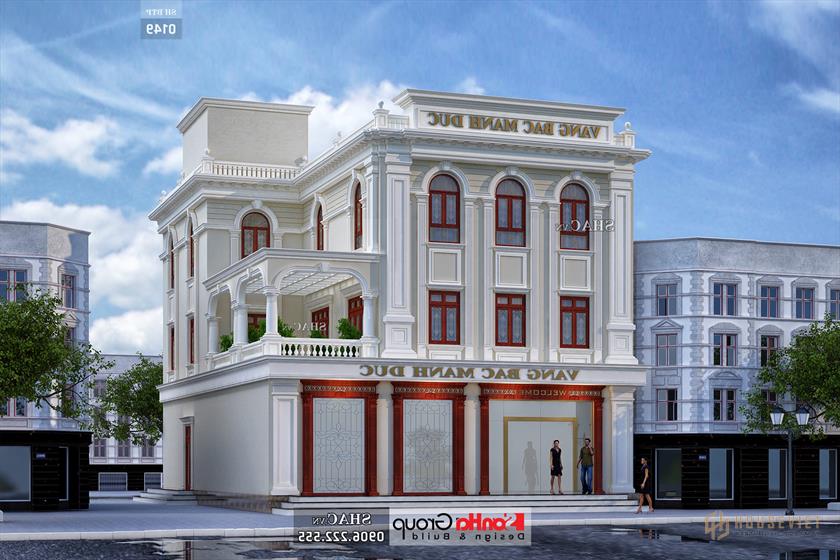 Mẫu biệt thự tân cổ điển 3 tầng 15m x 20m kết hợp kinh doanh tại Hải Phòng - SH BTP 0149 1 Biệt thự tân cổ điển 3 tầng 300m2