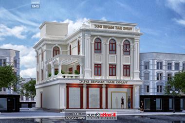 Mẫu biệt thự tân cổ điển 3 tầng 15m x 20m kết hợp kinh doanh tại Hải Phòng - SH BTP 0149