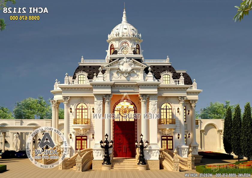 Mặt tiền công trình tân cổ điển 1 trệt 1 lầu Mặt tiền công trình tân cổ điển 1 trệt 1 lầu