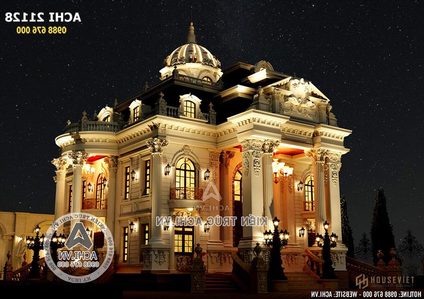 Mẫu biệt thự 2 tầng độc đáo lộng lẫy về đêm Mẫu biệt thự 2 tầng độc đáo lộng lẫy về đêm