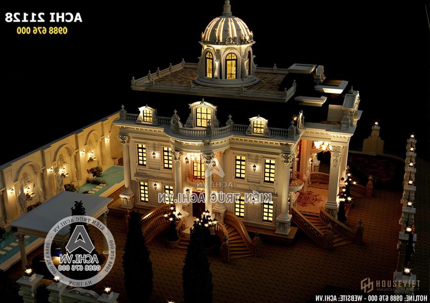 Phối cảnh ngôi biệt thự tân cổ điển 1 trệt 1 lầu Phối cảnh ngôi biệt thự tân cổ điển 1 trệt 1 lầu