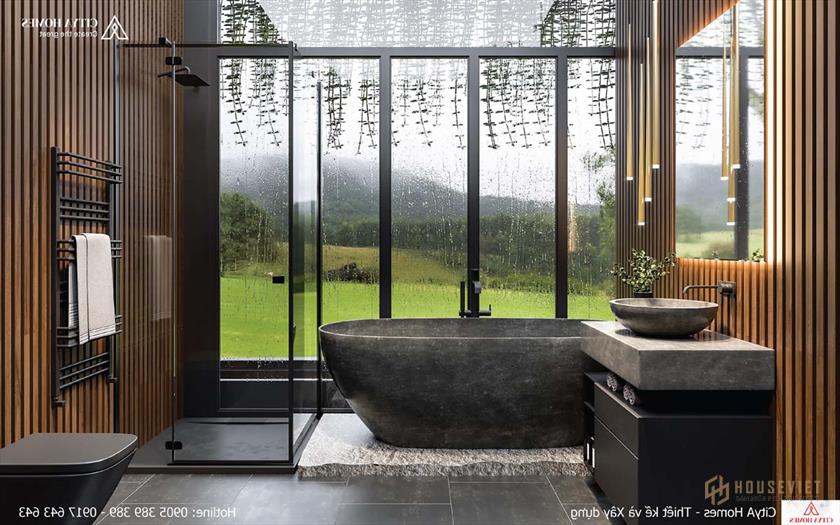 Không gian phòng tắm được thiết kế như một resort 5 sao