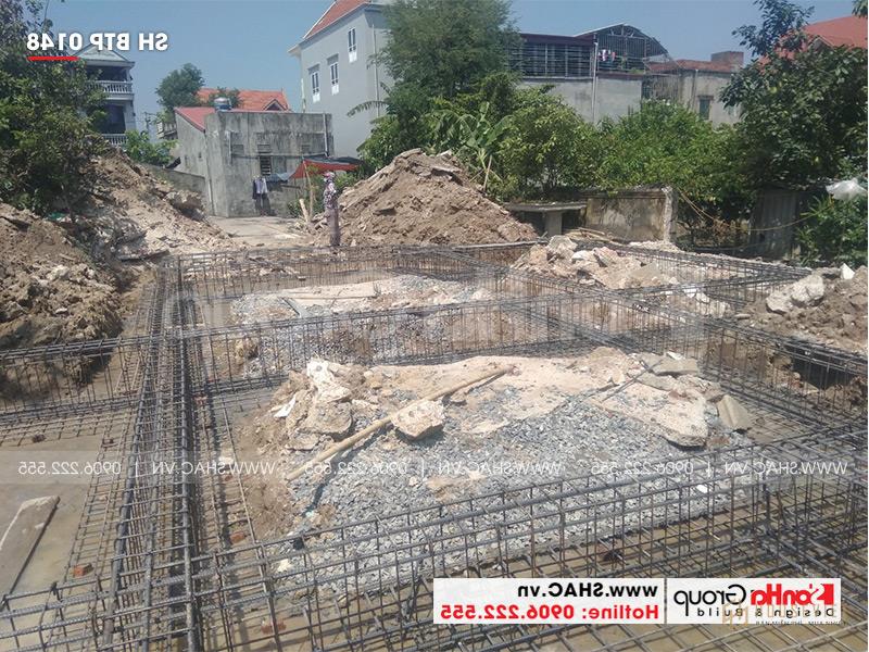 Biệt thự tân cổ điển mái thái 1 tầng 130m2 mặt tiền 10m - SH BTP 0148 9 Ngôi biệt thự mái thái 1 tầng đã được khởi công xây dựng và hoàn thiện nhanh chóng