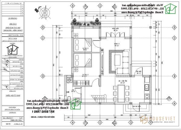 Phương án nội thất nhà cấp 4 mái thái NDNC489