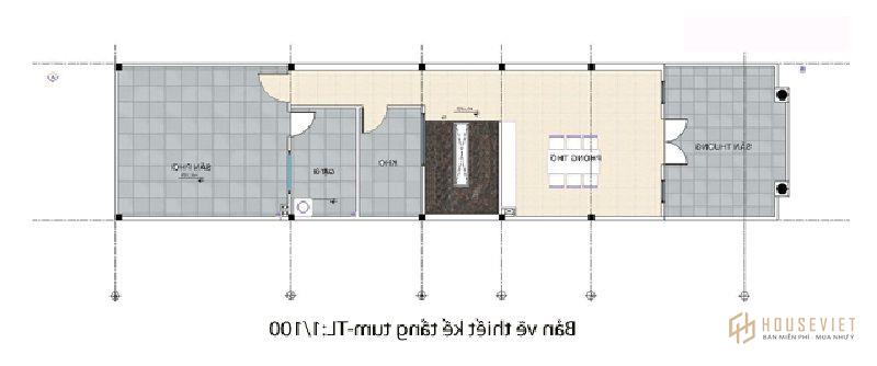 Mẫu nhà ống 2 tầng 3 phòng ngủ có gara ô tô