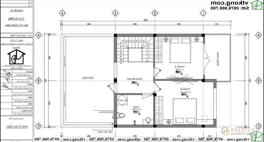Công năng sử dụng của tầng 2 mẫu nhà ống 7x11m 7x11m 2 tầng NP2T012