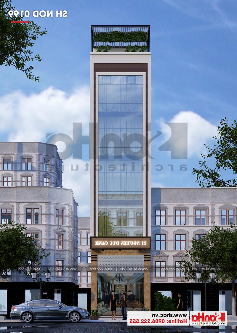 Mẫu nhà ống 5 tầng đẹp 4,5x8,65m kết hợp kinh doanh tại Hải Phòng - SH NOD 0199 17 Mẫu nhà ống 5 tầng hiện đại kết hợp kinh doanh sử dụng thang máy thủy lực