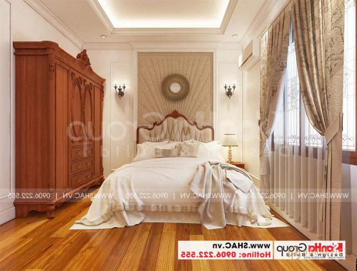 Biệt thự mái thái 1 tầng tân cổ điển diện tích 360m2 - SH BTP 0145 13 Phòng ngủ đơn giản, trang nhã nhưng không kém phần ấm cúng, tiện nghi đúng như sở thích của gia chủ