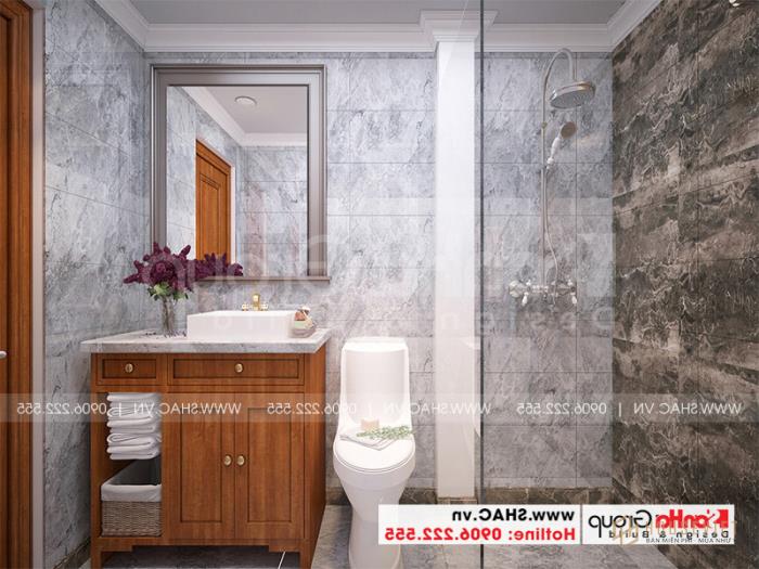 Biệt thự mái thái 1 tầng tân cổ điển diện tích 360m2 - SH BTP 0145 15 Mẫu nội thất phòng tắm và vệ sinh cao cấp cho biệt thự tân cổ điển đẹp tại Vĩnh Long