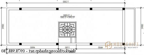 Mặt bằng tầng 3 nhà phố mặt tiền 3.5x13m