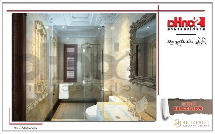 Thiết kế nội thất wc 1 biệt thự lâu đài tại Hà Nội sh btld 0025