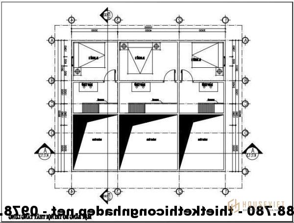 Mặt bằng tầng lửng nhà cấp 4 mái tôn