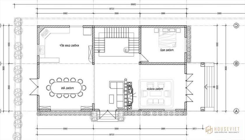 Mẫu nhà 2 tầng 9x15m