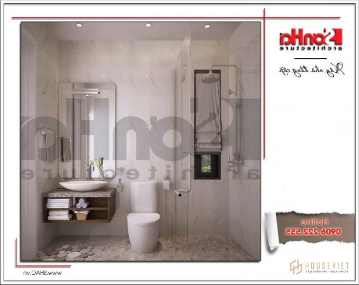 Mẫu nội thất wc tầng 7 nhà ống Pháp 6 tầng SH NOP 0118