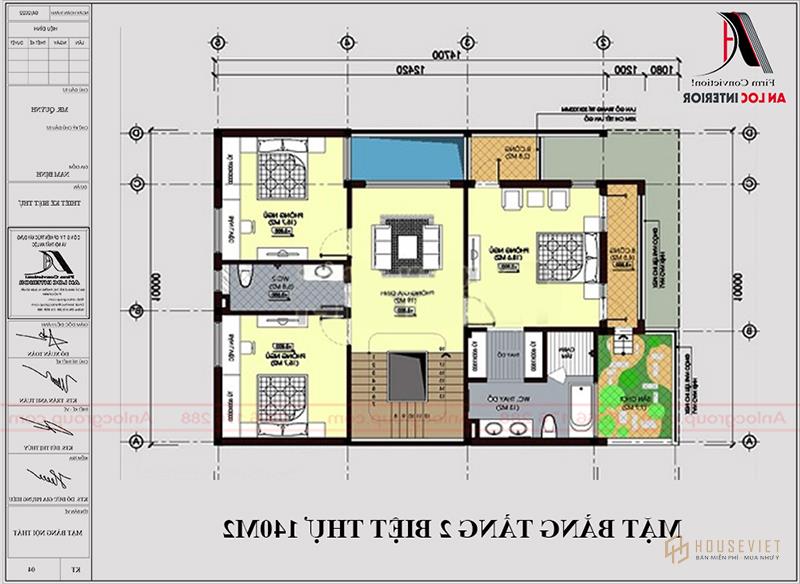 Thiết kế biệt thự hiện đại 140m2