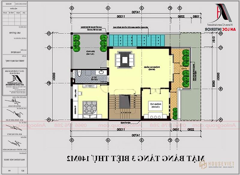 Thiết kế biệt thự hiện đại 140m2