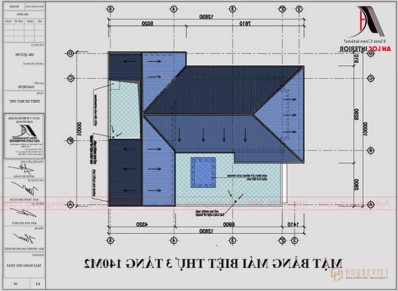 Thiết kế biệt thự hiện đại 140m2