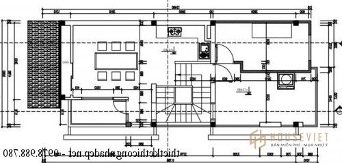 Mặt bằng tầng 5 nhà phố 5x12m