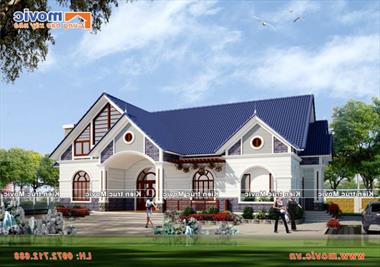 Hình ảnh mẫu biệt thự vườn 1 tầng mái thái đẹp ngỡ ngàng